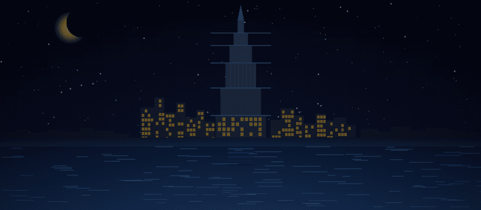 Buffalo NY Art Deco City Hall tower, Lake Erie shoreline, Western New York skyline — Islamic prayer times
